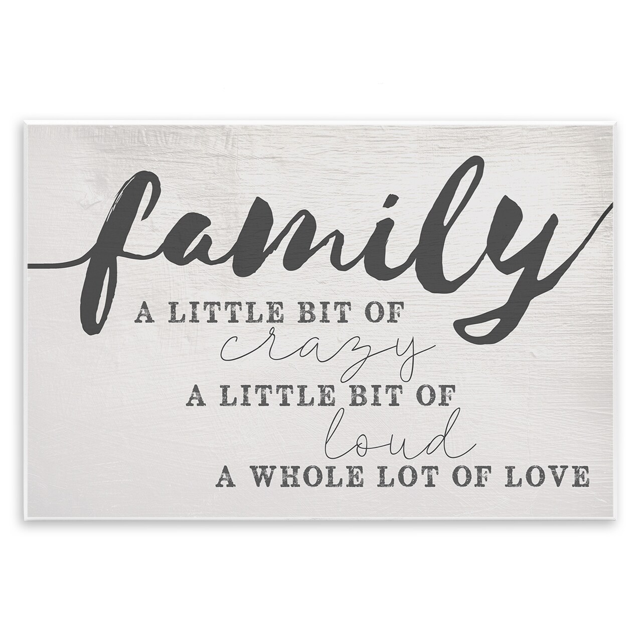 Stupell Industries Family Crazy Loud Love Design Wall Plaque Art